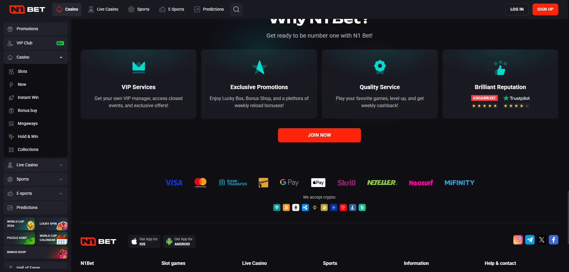 N1Bet Casino AU deposit and withdrawal methods — fast crypto and card payments