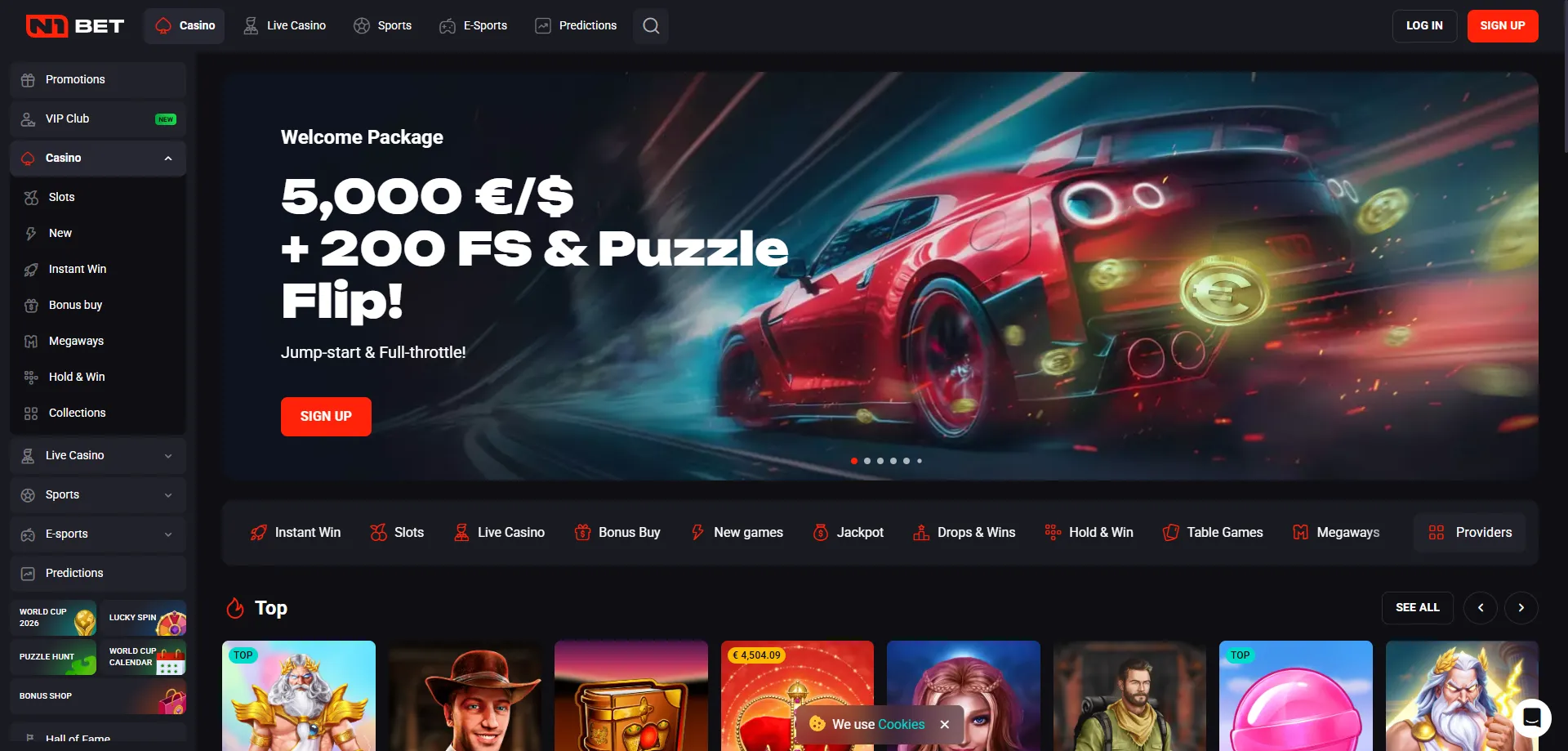N1Bet Casino AU overview — sleek dark-theme interface for Australian players